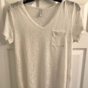 Michelle by Comune sheer tshirt one pocket white M